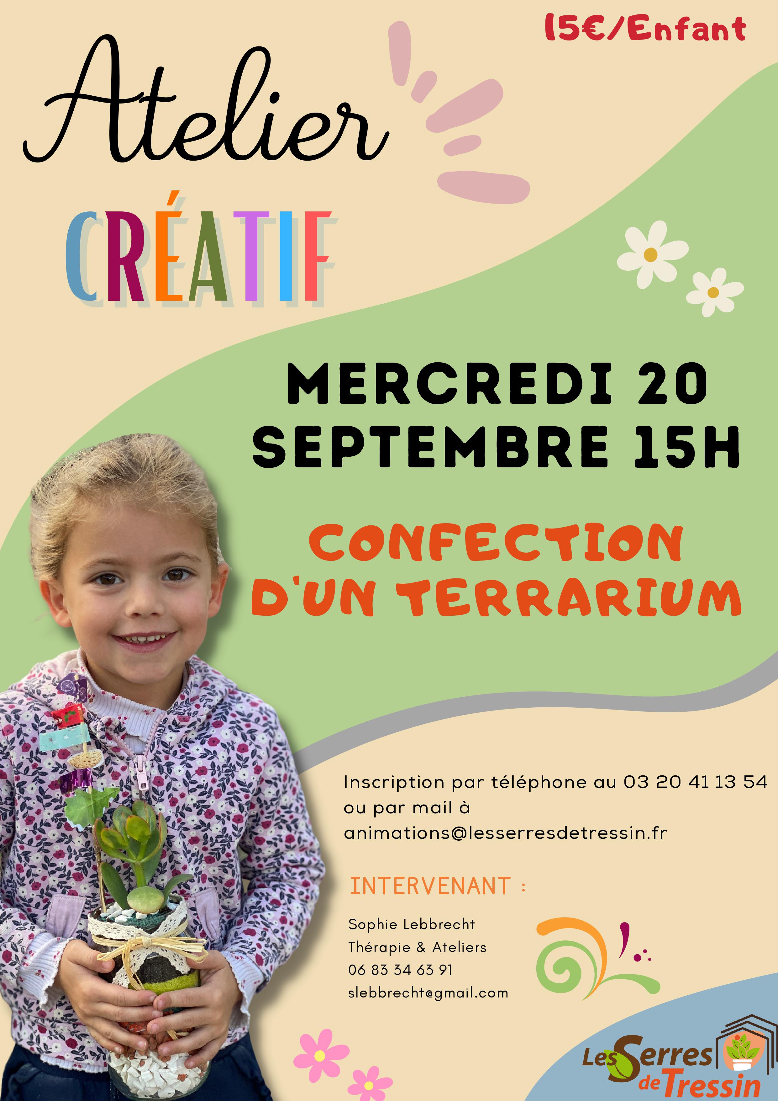 Atelier terrarium enfants serres tressin